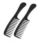2 Pcs Hairstyle DIY Wide Tooth Plastic Curly Hair Care Handgrip Comb 9