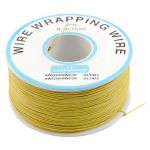 Yellow pvc coated tin plated copper wrapping wire wrap 305m 30awg cable reel