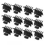 12 pcs 1.1 long black plastic mini hairpin 10 claws hair clip clamp for ladies
