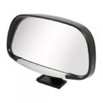 Vehicle Car Wide Rear Side Angle View Blind Spot Mirror Black