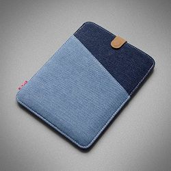 Fashion Designed iPad Sleeve Case Mix Color(Light Blue Dark Blue) Denim Sleeve Case For iPad mini/Nexus7/kindle