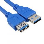 1m Male to Female Computer USB A Type Extension Cable - Blue