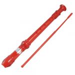 Students plastic music instrument 8 holes soprano recorder flute clear red