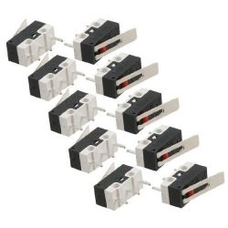 10 Pcs AC 125V 1A SPDT 1NO 1NC Momentary Long Hinge Lever Micro Switch