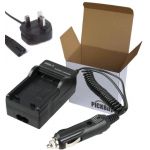 SONY NP-FV50 NP-FV70 NP-FV100 Charger for Battery Compatible with SONY HDR-TG1, HDR-TG3E, HDR-TG5, HDR-TG5/E, DSC-HX1 and hundred of camera camcorder models with Car adapter and UK power cord