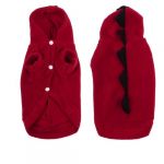 winter short sleeves dog pet chihuahua hooded clothes apparel, x-small, red
