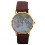 WLM Ladies Watches on Sale World Map Globe Fashion Leatheroid Alloy Womens Analog Quartz Wrist Watches Clock