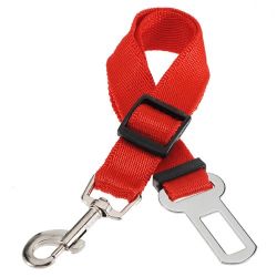  1x dog cat pet car safety seat belt harness restraint lead adjustable travel collar - red