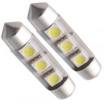   2x 3 SMD LED 39MM 239 C5W XENON WHITE INTERIOR LIGHT FESTOON NUMBER PLATE BULB DOME LAMP