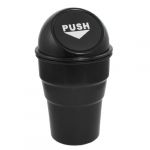  Black Plastic Cover Home Car Ashtray Trash Bin Can Garbage Container