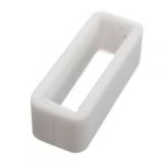 White Watch Strap Replacement Retaining Hoop Loop Rubber Retainer Clasp Buckle Holder 22mm