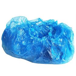  100 Pcs Of Blue Disposable Overshoes For Shoes & Boots To Protect Carpets & Floors