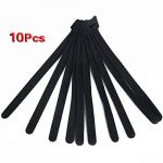  10Pcs Adjustable Velcro Hook and Loop Cable Cord Ties--Black--Perfect for Computer Technicians, Electricians, Cable Guys, PC Owners, etc.