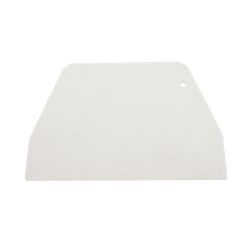  19 cm x 12.5cm Flat White Plastic Cake Decorator Dough Pastry Scraper Tool