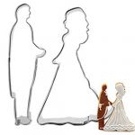 Wedding Cookie Cutters Groom and Bride 2 Pcs Set