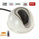  1/3 sony effio-e color ccd 700tvl plastic dome high resolution cctv camera,3.6mm lens,internal synchronization system with osd menu,for indoor home / business security video surveillance-white
