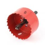 Wood Iron 70mm Dia Toothed BI Metal Hole Saw Cutter Drill Bit Red