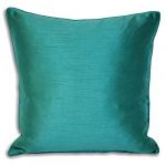 Riva Home Fiji Faux Silk Cushion Cover, Teal, 45 x 45 Cm