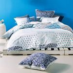Linen House Istanbul Blue White Cotton Single Duvet Quilt Cover Bedding Set