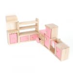 Wooden Dollhouse Furniture Kitchen Toy Set