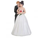 Resin Wedding Cake Topper Decoration Huging Groom and Bride Figures