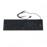 Water Resistant USB 2.0Â Storage Silicone Flexible Keyboard for PC Laptop NotebookÂ -Â Black
