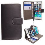 Apple iphone 6 Plus (5.5' inch) Black Book Card/Money PU Leather Magnetic Flip Case Skin Cover+Stylus