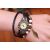 BeautyLife Weave Wrap Around Leather Bracelet Lady Woman Wrist Watch (Black Leaf)