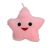 Plush Star Shape Battery Powered LED Light Smiling Cushion Pillow Pink