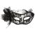 Christmas gift for Black Venetian Feather Lace Flower Eye Mask Masquerade Ball Costume Party Fancy Dress