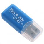 Blue New USB 2.0 High Speed Micro SD T-Flash TF Card Reader Micro Memory Stick Card
