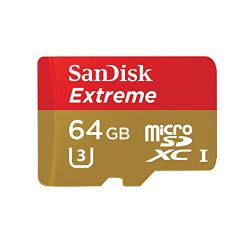 SanDisk Extreme 64 GB Micro SDHX UHS-I Class 10 U3 Memory Card up to 60 MB/s Read