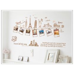 Travel Trip Round The World Travelling Far And Wide Photo Frames Pictures Wall Art Stickers Decal for Home Room Decor Decoration