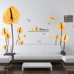 Wall sticker plant flowers room decoration decal vinyl
