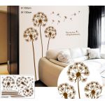 Wall sticker large dandelion flowers room decal 130x150cm