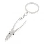 Keys Holder Silver Tone Split Ring Flat Nose Pliers Pendant Keyring Key Chain