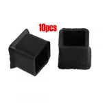  10 Pcs Furniture Chair Table Leg Rubber Foot Covers Protectors 20mm x 20mm