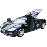 NEW 1:32 Black Koenigsegg Diecast Car Model Collection four-door with light&sound