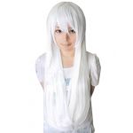 New Fashion Womens Lady Long Straight Hair Full Wigs Cosplay Party White