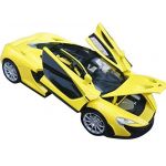 New 1:32 McLaren P1 Alloy Diecast car model collection with light & sound yellow (Include a Cycling Reflective Band as gift)