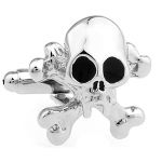 Sliver Skull Heads Shape Cuff Links Business Mens Shirt French buttons Cufflinks Attire