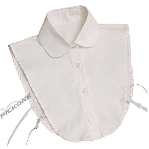 Fashion Doll collar Vintage Elegant Women's Fake Half Shirt Detachable Blouse White