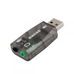 3.5mm Microphone Earphone Jack USB 2.0 to 3D Sound Card 5.1 CH Adapter for PC Laptop