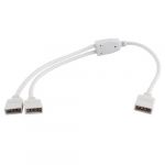 LED Strips RGB 4 Pin Female to 2 Female Splitter Cable 30cm White