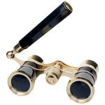 Black Binoculars Opera Theatre 3X25 Glasses Telescope Optics prism Brass