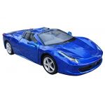 Blue 1:32 Scale Ferrari F458 Diecast Cars Models Convertible Super Sports Car New