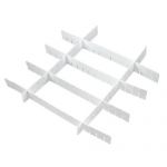 Home White Plastic DIY Grid Drawer Divider Storage Organizer