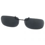 Unisex Gray Lens Rectangle Sports Clip On Polarized Sunglasses