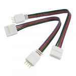 RGB LED Strips Light 4 Pin Male to 10mm Width Plug Connector Cable