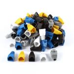 100 Pcs Soft Plastic Ethernet RJ45 Cable Connector Boots Plug Cover